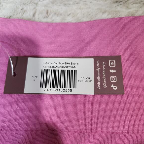 Kindred Bravely Bubblegum Pink Sublime Bamboo Bike Shorts Size M - Picture 4 of 8